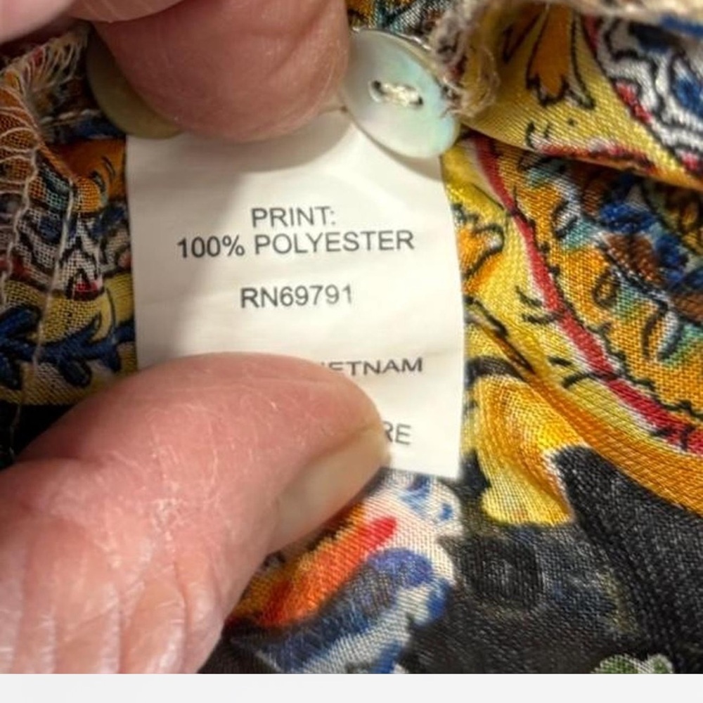 Bohemian Floral Peasant Blouse - Multicolor - Picture 7 of 7